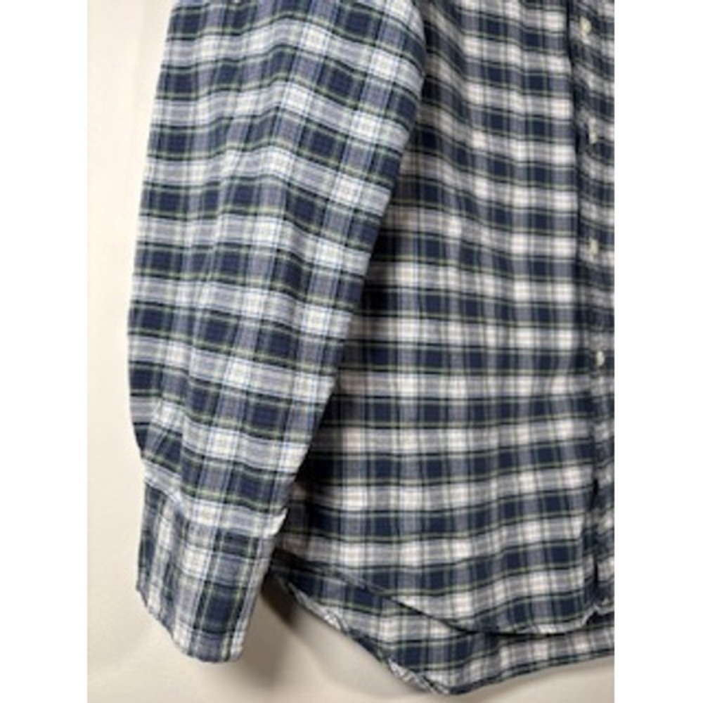 RALPH LAUREN Button Down Shirt Medium Blue Plaid Custom Fit Cotton Preppy - Picture 3 of 8